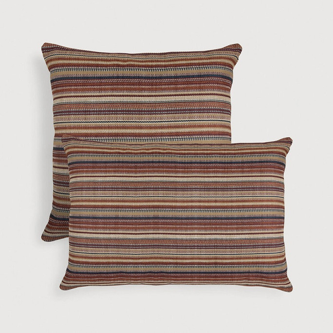 Ethnicraft Zahara Stripes 60 x 40 cm Outdoor Cushion - Terracotta