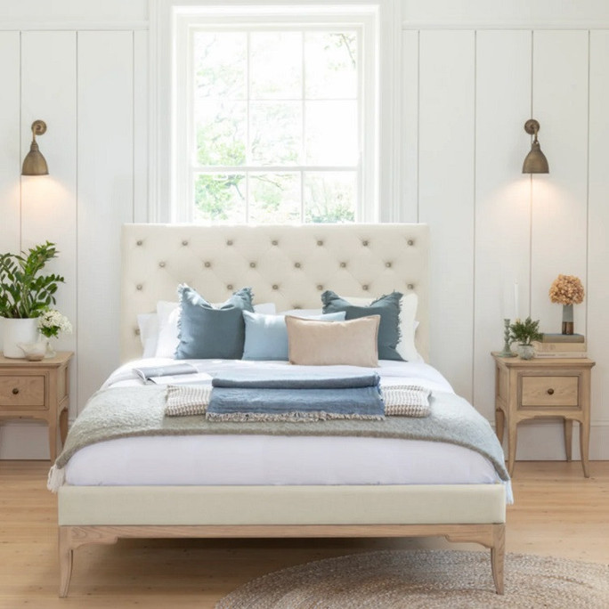 French Style Bed Willis & Gambier Toulon Oak Low End 180 x 200 cm Bed – Cream