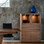 Skovby Walnut Display Cabinet #923 (lifestyle)