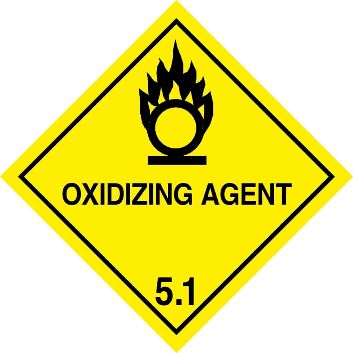 Class 5.1 oxidizing agent label
