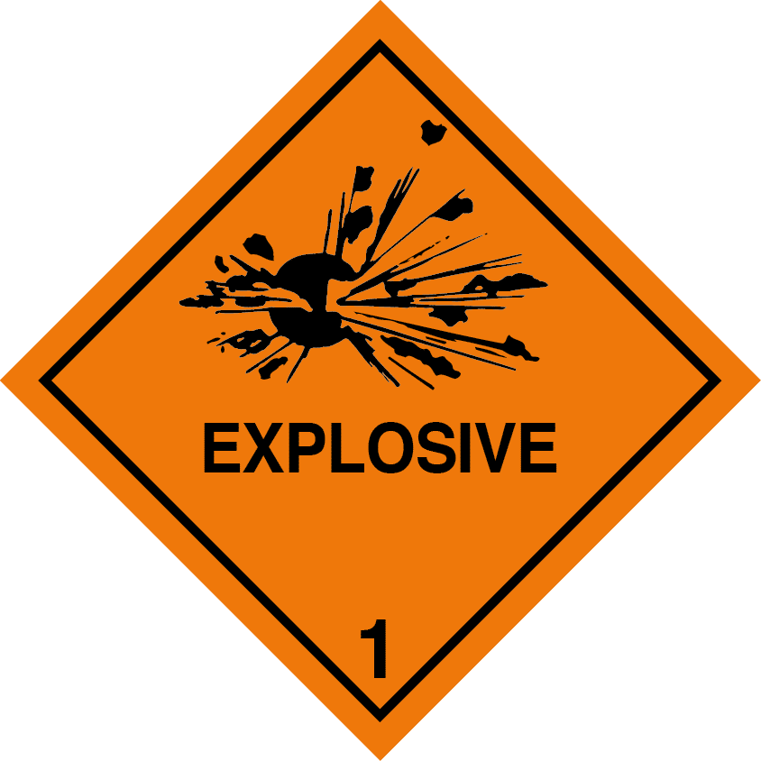 Class 1 Placard | ADR Hazmat Labels - BseenBsafe