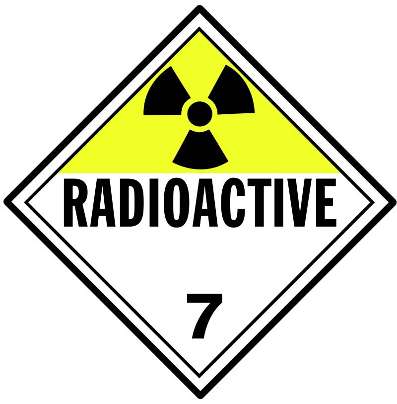 Radioactive Placard Class 7 Shipping Labels BseenBsafe