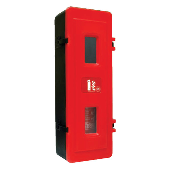 Single 6KG Fire Extinguisher Box Cabinet Jonesco Closed