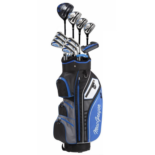 MacGregor Golf DCT3000 Premium Mens -1 inch Golf Clubs Set, Graphite/Steel,  Regular Flex, Right Hand, Cart Bag