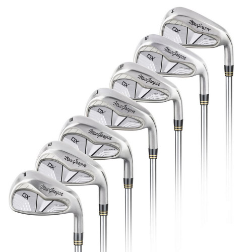 MacGregor Golf DX Carbon Steel Iron Set Men Right Hand 4-PW, Graphite, Stiff Flex