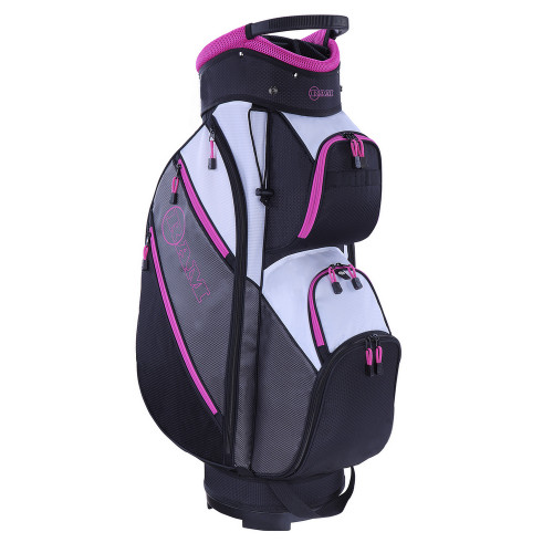Ram Golf Lightweight Ladies Cart Bag with 14 Way Dividers Top Grey/Pink