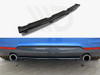 Maxton Design Gloss Black Central Rear Splitter (Vertical Bars) BMW 4 F32 M-Sport (2013-2016)