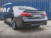 Maxton Design Gloss Black Central Rear Splitter (W/ Vertical Bars) BMW 7 M-Pack G11 (2015-2018)