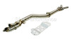 SLN 4" BMW S58 M3 G80 M4 G82 X3M X4M LCI Non-Resonated Stainless Steel Single Mid Pipe with Under-Brace