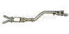 SLN 4" BMW S58 M3 G80 M4 G82 X3M X4M LCI Resonated Stainless Steel Single Mid Pipe with Under-Brace