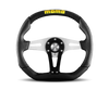 Momo Street TREK - Black Alcantara/Black Leather Steering Wheel