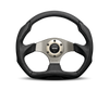 Momo Street EAGLE - Black Leather - Anthracite Centre Steering Wheel