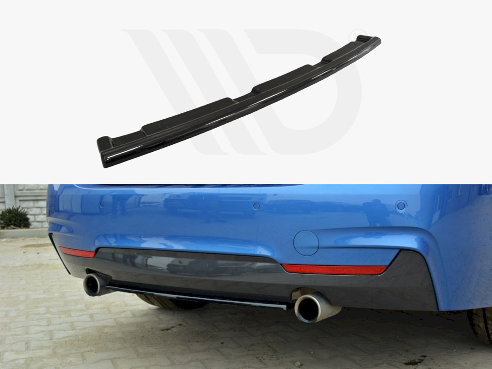 Central Rear Splitter (with vertical bars) BMW 1 M-Pack E87 Facelift