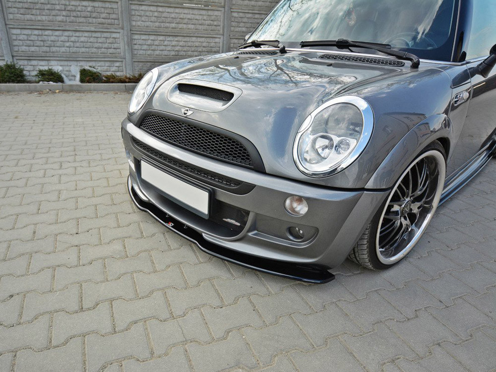 Mini R53 Rear Splitter Options Maxton Design Gloss Black Front Splitter Mini Cooper R53 S JCW (2003 ...