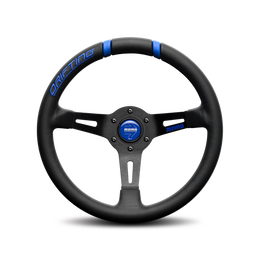 Momo Street DRIFTING - Black Leather Blue Inserts Steering Wheel Momo Street DRIFTING - Black Leather Blue Inserts Steering Wheel