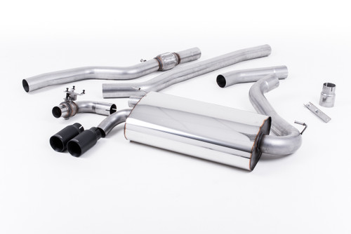 Milltek Cat-back - OE-style twin-outlet. Non-resonated (louder). Cerakote Black tips - F32 428i Coupe (manual and without tow bar and N20 Engine Only) - 2014-2020 - SSXBM1003 Milltek Cat-back - OE-style twin-outlet. Non-resonated (louder). Cerakote Black tips - F32 428i Coupe (manual and without tow bar and N20 Engine Only) - 2014-2020 - SSXBM1003