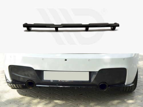 Maxton Design Gloss Black Central Rear Splitter BMW 1 F20/F21 M-Power (With Vertical Bars) Maxton Design Gloss Black Central Rear Splitter BMW 1 F20/F21 M-Power (With Vertical Bars)