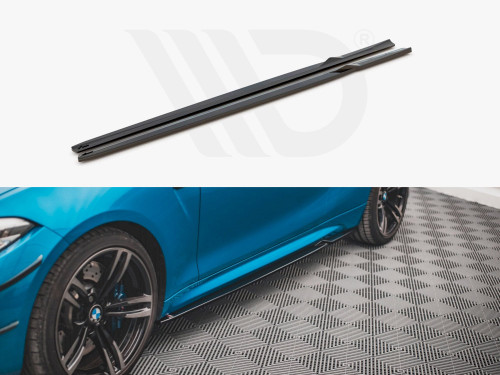 Maxton Design Gloss Black Side Skirts Diffusers V.2 BMW M2 F87 (2016-2020) Maxton Design Gloss Black Side Skirts Diffusers V.2 BMW M2 F87 (2016-2020)