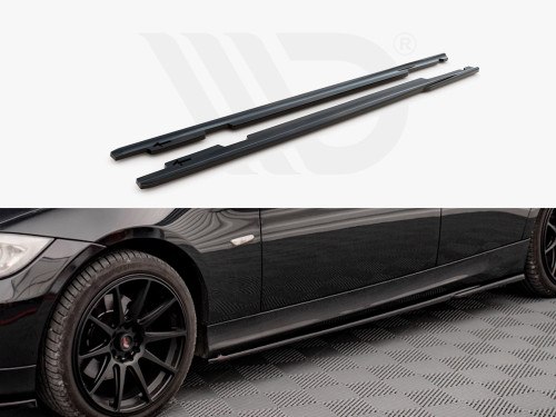 Maxton Design Gloss Black Side Skirts Diffusers BMW 3 E90 (2004-2008)