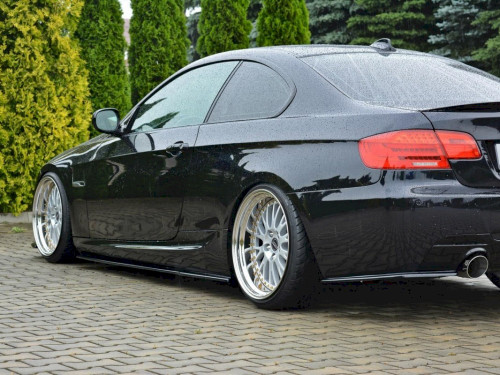 Maxton Design Gloss Black Side Skirts Splitters BMW 3 E92 M-Sport Facelift 2010-2013