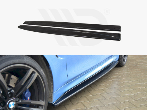 Maxton Design Gloss Black Side Skirts Diffusers BMW M4 F82 (2014-20) Maxton Design Gloss Black Side Skirts Diffusers BMW M4 F82 (2014-20)