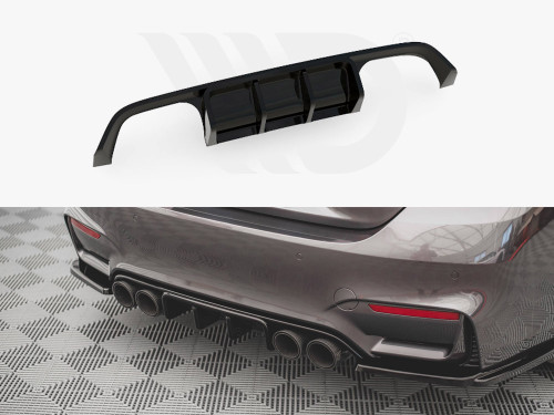 Maxton Design Gloss Black Rear Valance BMW M4 F82 (2014-2020) Maxton Design Gloss Black Rear Valance BMW M4 F82 (2014-2020)