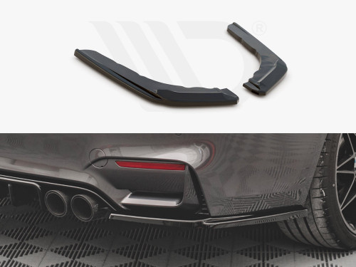 Maxton Design Gloss Black Rear Side Splitters V.2 BMW M4 F82 (2014-2020) Maxton Design Gloss Black Rear Side Splitters V.2 BMW M4 F82 (2014-2020)