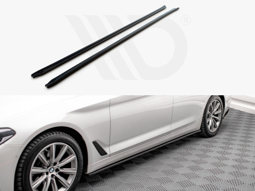 Maxton Design Gloss Black Side Skirts Diffusers BMW 5 G30 (2017-2020) Maxton Design Gloss Black Side Skirts Diffusers BMW 5 G30 (2017-2020)