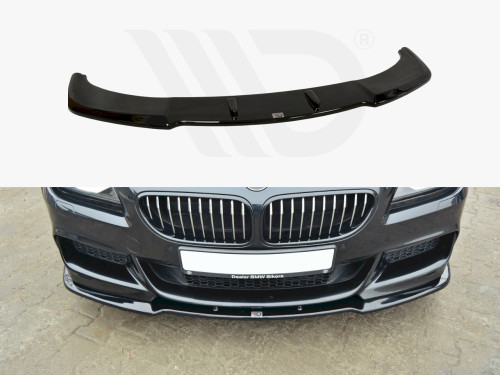 Maxton Design Gloss Black Front Splitter BMW 6 Gran Coupe M-Sport (2012-2018)