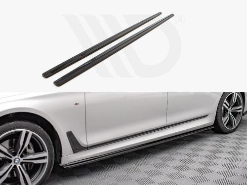 Maxton Design Gloss Black Side Skirts Diffusers BMW 7 Long M-Pack G12 (2015-) Maxton Design Gloss Black Side Skirts Diffusers BMW 7 Long M-Pack G12 (2015-)