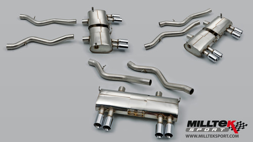 Milltek Cat-back V2 Valved System with Remote Control & GT-80 Cerakote Black Tips - E93 M3 4.0 V8 Convertible - 2007-2013 - SSXBM1409 Milltek Cat-back V2 Valved System with Remote Control & GT-80 Cerakote Black Tips - E93 M3 4.0 V8 Convertible - 2007-2013 - SSXBM1409