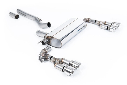 Milltek Particulate Filter-back - OPF/GPF Back System with Quad GT-100 Polished Trims - M135i xDrive 5 Door (F40 OPF/GPF Equipped) - 2019- Milltek Particulate Filter-back - OPF/GPF Back System with Quad GT-100 Polished Trims - M135i xDrive 5 Door (F40 OPF/GPF Equipped) - 2019-