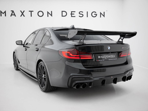 Maxton Design Carbon Spoiler With Internal Brackets Uprights BMW 5 / M5 Sedan G30 / F90