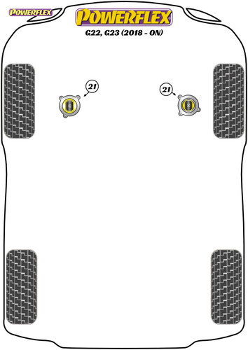 Powerflex Track Engine Mount Insert Kit - G22, G23 4 Series (2020 on)  PFF5-4020BLK