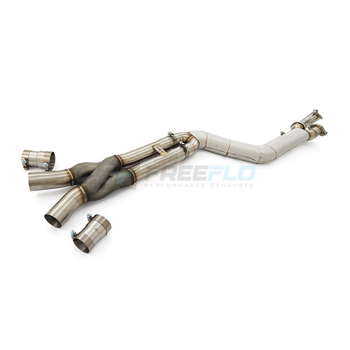 BMW X3M F97 S58 4 Hybrid Single Z-Pipe Mid Pipe Exhaust - FreeFlo AGR-X"