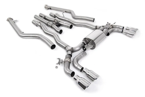 Milltek Cat Back System inc. OPF/GPF Bypass with Polished GT-100 Trims - BMW 5 Series M5 F90 LCI - SSXBM1227