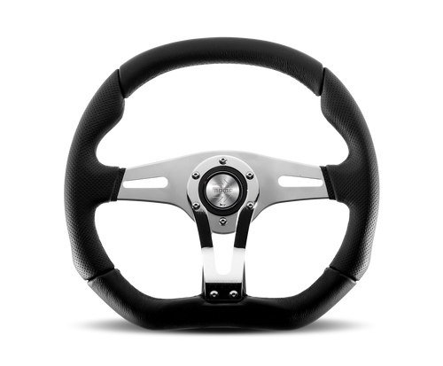 Momo Street TREK R - Chrome/Black Leather Steering Wheel Momo Street TREK R - Chrome/Black Leather Steering Wheel