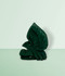 Aventurine Eagle Carving - unique piece #2, facing left, against a mint green background.