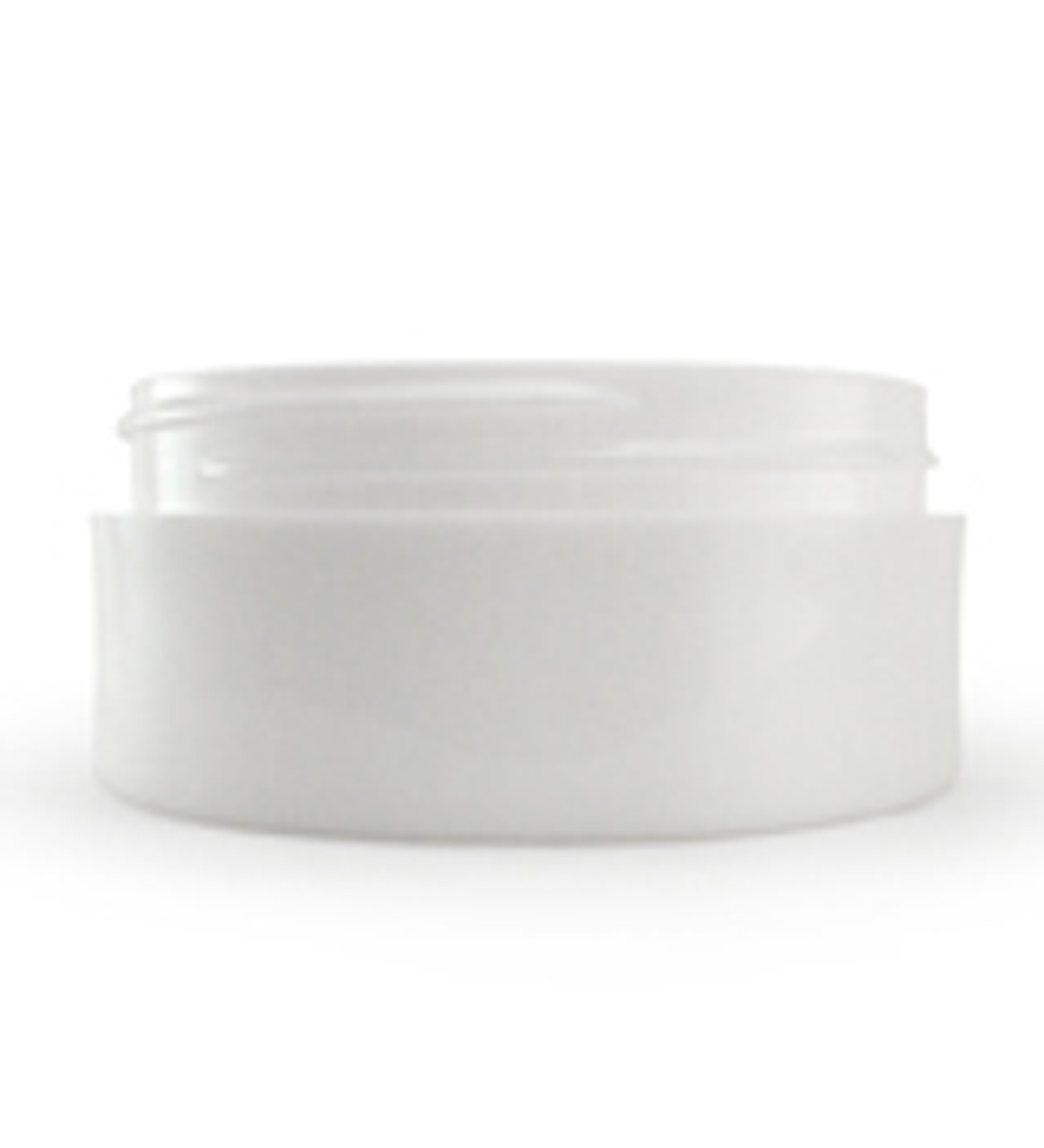 2 oz White Plastic Jar Regular Wall 2-53-WPP