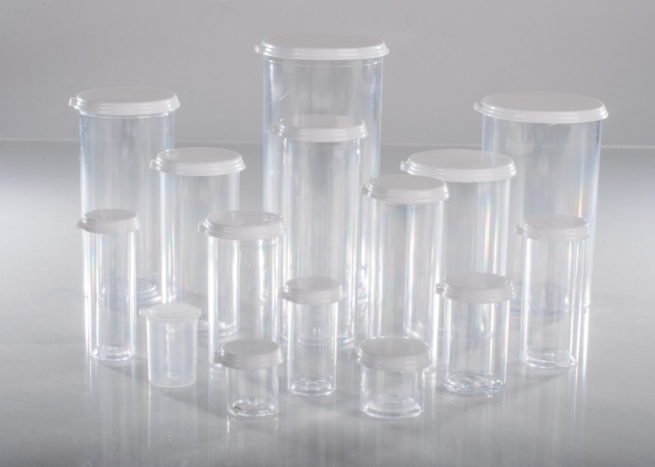 12 Dram Clear Plastic Vial (1.50 oz.) 55-12