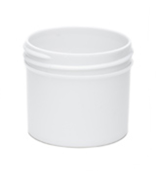 2 oz White Plastic Jar REGULAR WALL 2-53-WPP