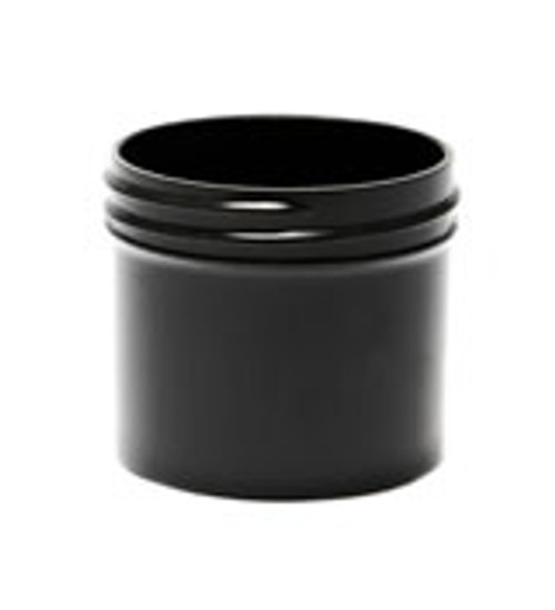 2 oz Black Plastic Jar REGULAR WALL 2-53-BPP