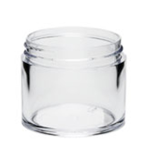 1 oz Clear Plastic Jar THICK WALL 1-43-TW-CPS