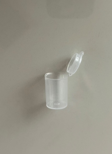 5 ml .17 oz small hinged lid container