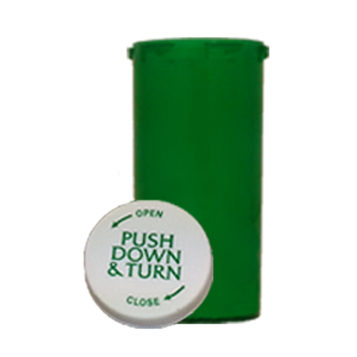 16 Dram Green Prescription Pill Bottle PCR16G