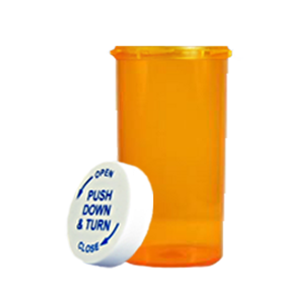 13 Dram Amber Prescription Pill Bottle PCR13A / 320 per case