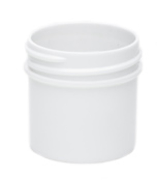 1 oz White Plastic Jar REGULAR WALL 1-43-WPP