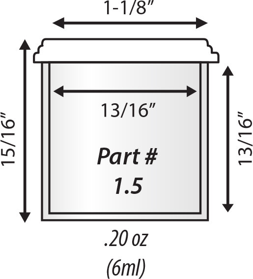 1.5 Dram Vial Dimensions