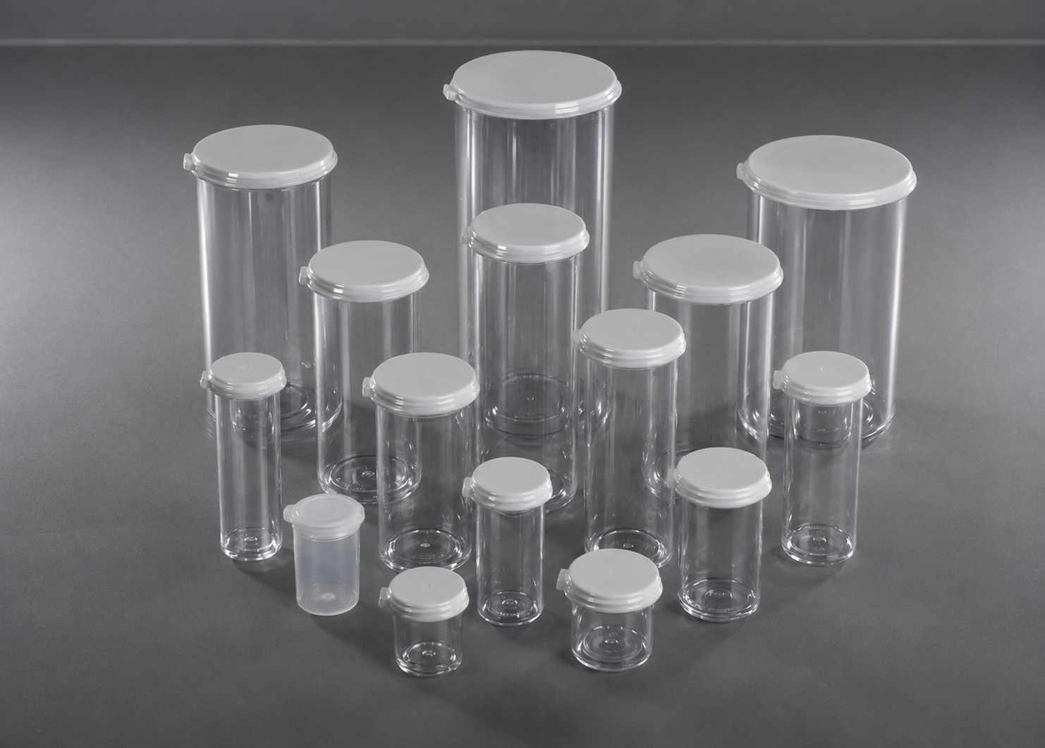 Clear Snap Cap Plastic Vials by Thornton