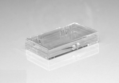 2 x 1-1/8 x 1/4 Small Plastic Box with Hinged Lid #20